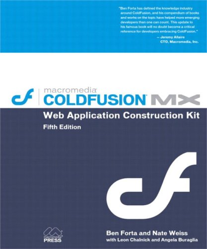 Beispielbild fr Macromedia Coldfusion Mx: Web Application Construction Kit zum Verkauf von HPB-Red