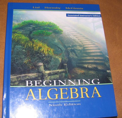 Beispielbild fr Beginning Algebra (Annotated Instructor's Edition) zum Verkauf von HPB-Red