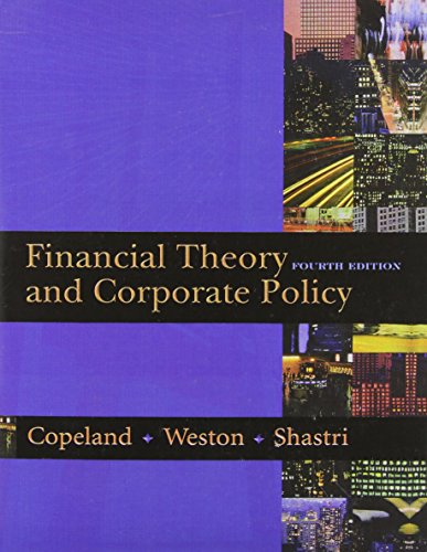 Beispielbild fr Financial Theory and Corporate Policy zum Verkauf von Books Unplugged