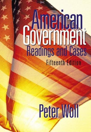 Beispielbild fr American Government: Readings and Cases (15th Edition) zum Verkauf von Wonder Book