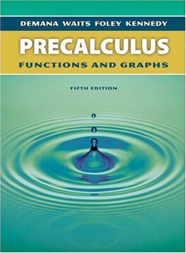 Beispielbild fr Precalculus : Functions and Graphs zum Verkauf von Better World Books