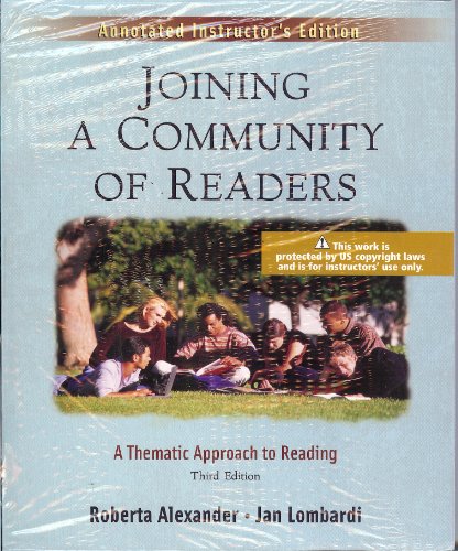 Beispielbild fr Joining a Community of Readers: A Thematic Approach to Reading (3rd Edition) zum Verkauf von Books From California