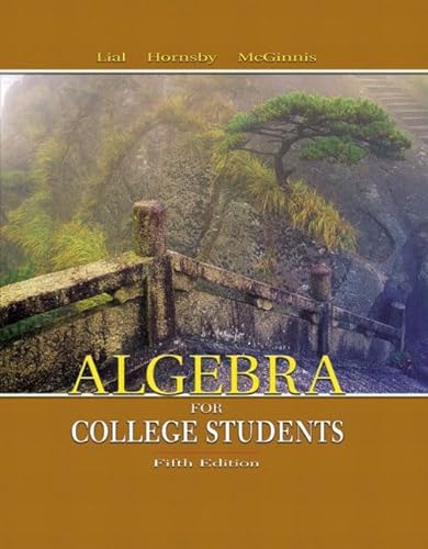 Stock image for Algebra for College Students for sale by Better World Books