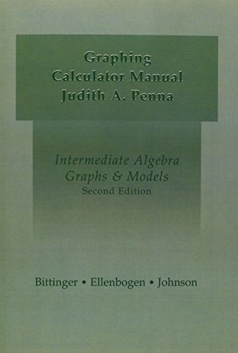 9780321168634: Graphing Calculator Manual