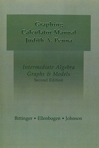 9780321168634: Graphing Calculator Manual: Graphs & Models