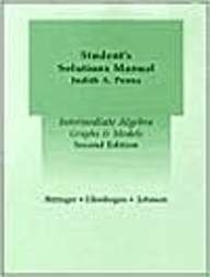 Stock image for Intermediate Algebra: Graphs & Models for sale by HPB-Red