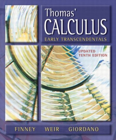 Stock image for Thomas' Calculus, Early Transcendentals Update, 10th Edition for sale by Irish Booksellers