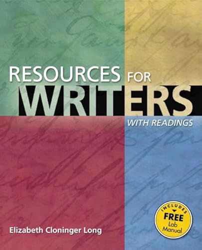 Stock image for RESOURCES FOR WRITERS WITH READINGS for sale by Neil Shillington: Bookdealer/Booksearch