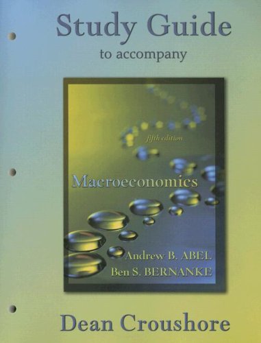 Beispielbild fr Study Guide to accompany Macroeconomics, 5th Edition zum Verkauf von Project HOME Books