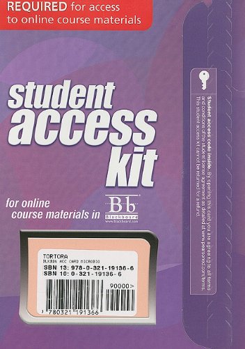 Microbiology Student Access Kit for Online Course Materials in Blackboard (9780321191366) by Tortora