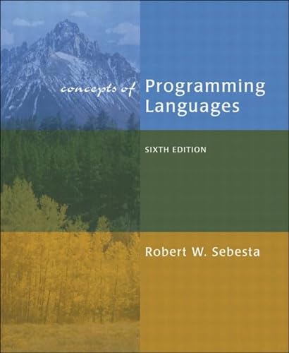 Beispielbild fr Concepts of Programming Languages zum Verkauf von Better World Books