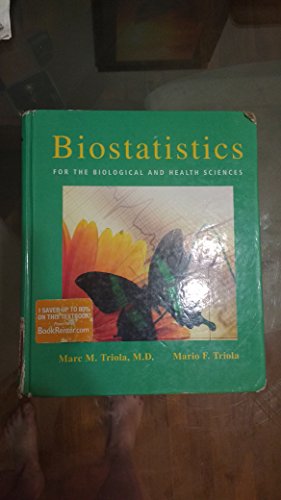 9780321194367: Biostatistics for the Biological and Health Sciences with Statdisk