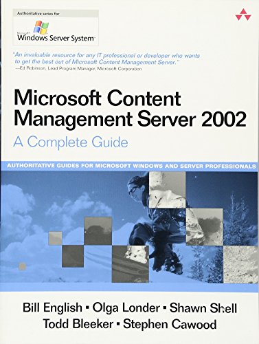 Beispielbild fr Microsoft Content Management Server 2002: A Complete Guide zum Verkauf von HPB-Red