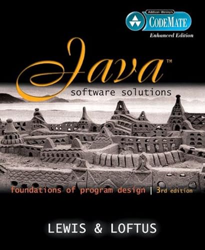 Beispielbild fr Java Software Solutions : Foundations of Program Design zum Verkauf von Better World Books