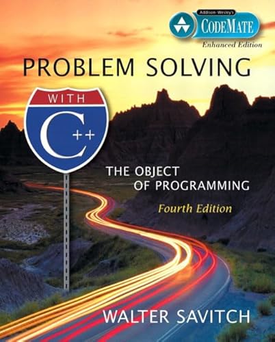 Stock image for Problem Solving with C++: The Object of Programming, Codemate Enhanced Edition for sale by ThriftBooks-Dallas