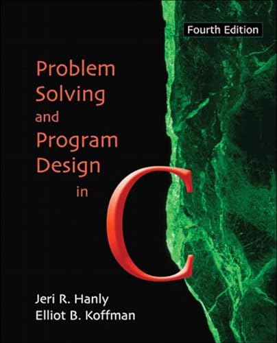 9780321198037: Problem Solving and Program Design in C: United States Edition