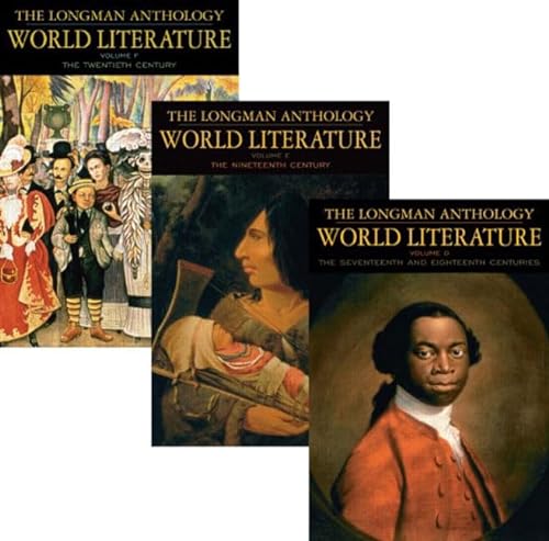 Beispielbild fr Longman Anthology of World Literature Volume II (D, E, F) The: The 17th and 18th Centuries, The 19th Century, and the 20th Century zum Verkauf von HPB-Red