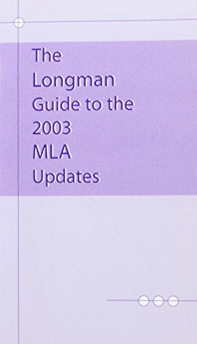 Beispielbild fr The Longman guide to the 2003 MLA updates zum Verkauf von Wonder Book