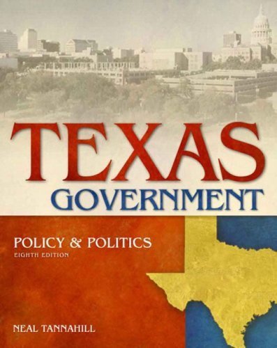 Beispielbild fr Texas Government, Policy and Politics zum Verkauf von Better World Books