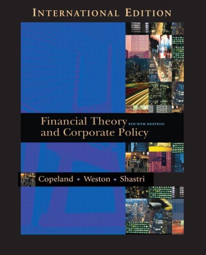 Beispielbild fr Financial Theory and Corporate Policy zum Verkauf von medimops
