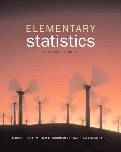 Beispielbild fr Elementary Statistics, Third Canadian Edition (3rd Edition) zum Verkauf von ThriftBooks-Atlanta
