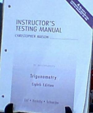 9780321227393: Instructor's Testing Manual for Trigonometry