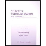 Stock image for Student Solutions Manual to Accompany Trigonometry, 8th for sale by a2zbooks