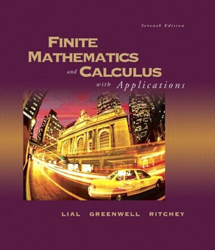 Beispielbild fr Finite Mathematics and Calculus With Applications zum Verkauf von HPB-Red