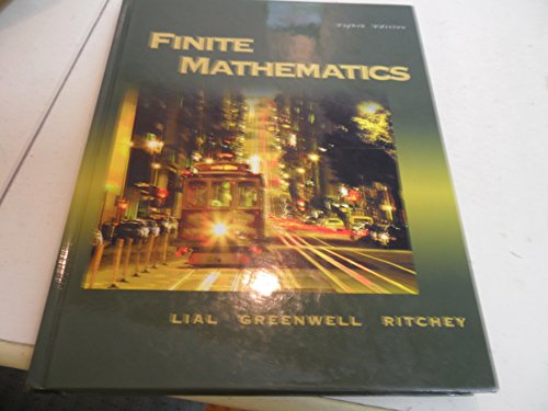 9780321228260: Finite Mathematics (8th Edition)