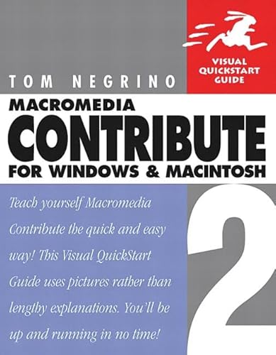 Beispielbild fr Macromedia Contribute 2 for Windows and Macintosh: Visual QuickStart Guide (Visual QuickStart Guides) zum Verkauf von medimops