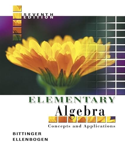 Beispielbild fr Elementary Algebra: Concepts and Applications (7th Edition) zum Verkauf von SecondSale