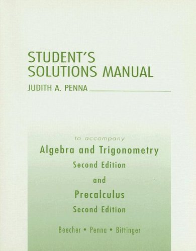 Stock image for Algebra and Trigonometry and Precalculus, Student's Solutions Manual for sale by HPB-Red