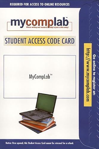 MyCompLab 1.0 Website Student Access Card (9780321245274) by [???]