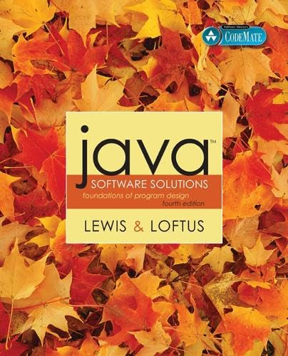 9780321245830: Java Software Solutions: Foundations of Program Design: United States Edition (Addison-Wesley's Codemate)