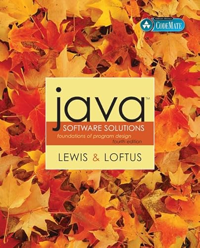 Stock image for Java Software Solutions: Foundations of Program Design (4th Edition) (Addison-Wesley's Codemate) for sale by Wonder Book