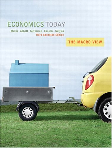 Stock image for Economics Today: The Macro View, Third Canadian Edition (3rd Edition) for sale by Irish Booksellers