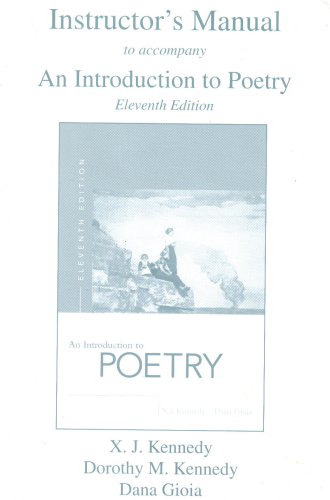 Beispielbild fr Instructor's Manual to accompany An Introduction to Poetry Eleventh Edition zum Verkauf von Wonder Book