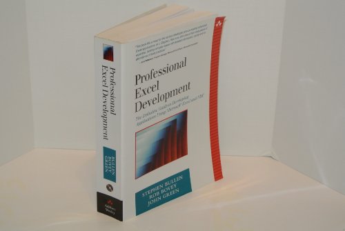 9780321262509: Professional Excel Development: The Definitive Guide To Developing Applications Using Microsoft Excel And Vba