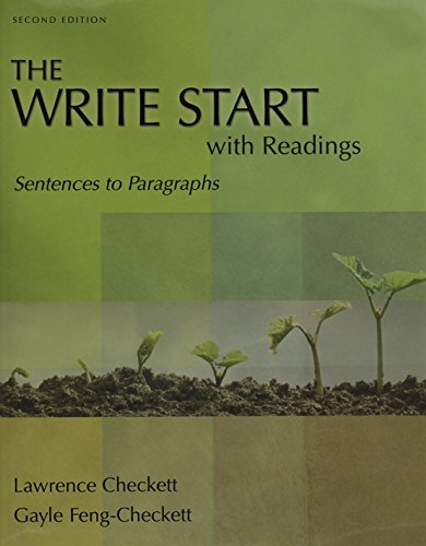 Beispielbild fr Write Start: Sentences to Paragraphs. With Readings zum Verkauf von J. HOOD, BOOKSELLERS,    ABAA/ILAB