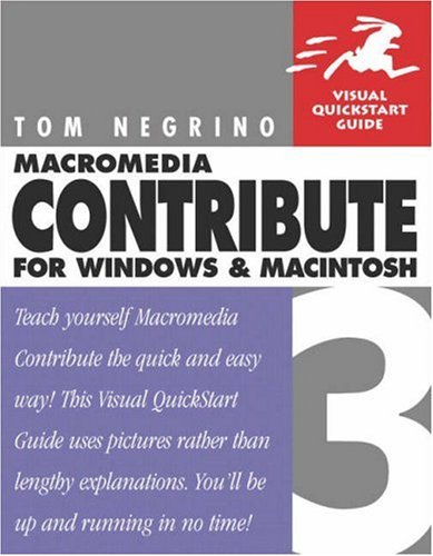 Beispielbild fr Macromedia Contribute 3 for Windows & Macintosh zum Verkauf von Newsboy Books