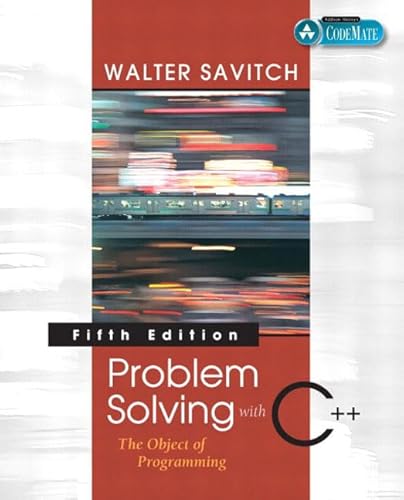 Beispielbild fr Problem Solving with C++ : The Object of Programming zum Verkauf von Better World Books: West