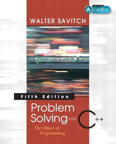 Stock image for Problem Solving with C++ : The Object of Programming for sale by Better World Books: West