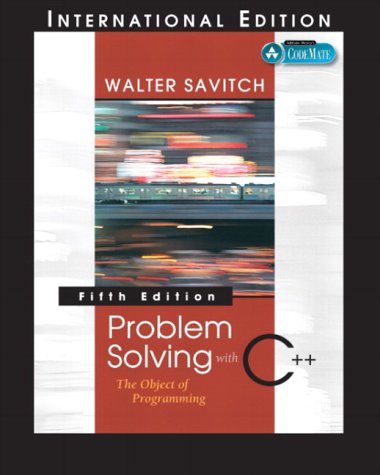 9780321269751: Problem Solving with C++: The Object of Programming, 5th Edition (International Edition): The Object of Programming: International Edition