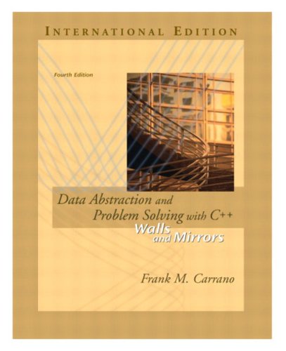 Stock image for DATA ABSTRACTION AND PROBLEM SOLVING WITH C++: WALLS AND MIRRORS, 4TH EDITION (INTERNATIONAL EDITION IE ) for sale by WONDERFUL BOOKS BY MAIL