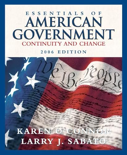 Imagen de archivo de Essentials of American Government: Continuity and Change a la venta por ThriftBooks-Dallas