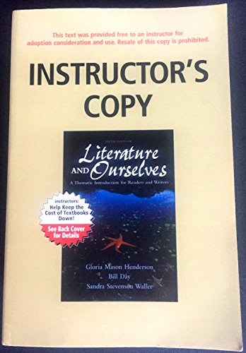 Imagen de archivo de Literature and Ourselves : A Thematic Introduction for Readers and Writers a la venta por Better World Books