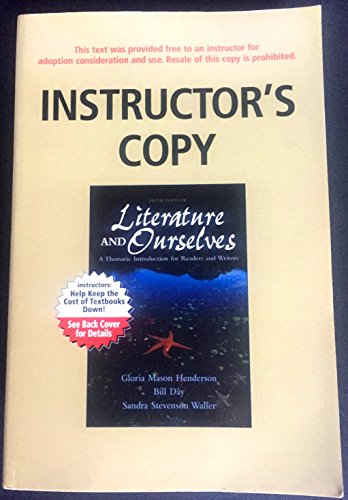 Stock image for Literature and Ourselves: A Thematic Henderson, Gloria Mason; Day, Wi for sale by Iridium_Books