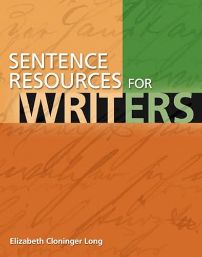 Stock image for Sentence Resources for Writers (book alone) for sale by HPB-Red