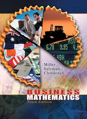 Imagen de archivo de Business Mathematics a la venta por Better World Books