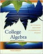 Imagen de archivo de College Algebra : Graphs and Models a la venta por Better World Books